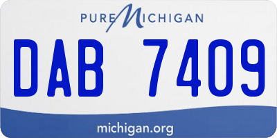 MI license plate DAB7409
