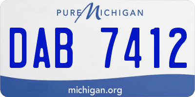 MI license plate DAB7412