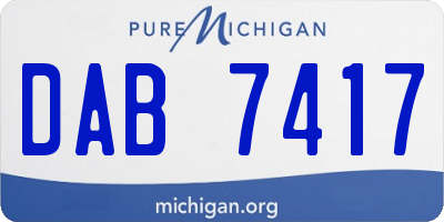 MI license plate DAB7417