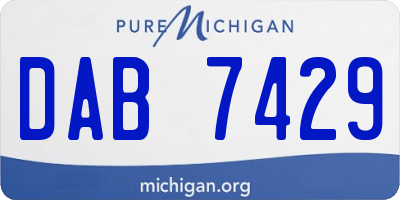 MI license plate DAB7429