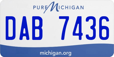 MI license plate DAB7436