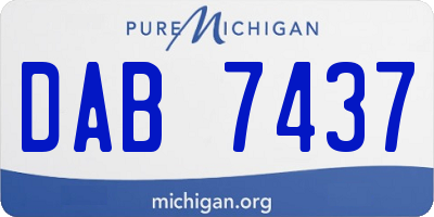 MI license plate DAB7437