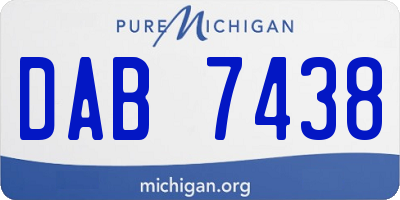 MI license plate DAB7438