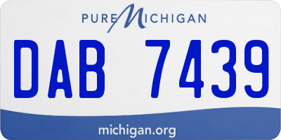 MI license plate DAB7439