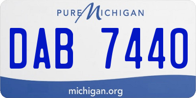 MI license plate DAB7440