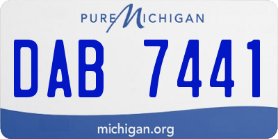 MI license plate DAB7441