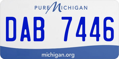 MI license plate DAB7446