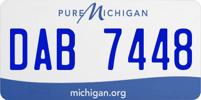 MI license plate DAB7448
