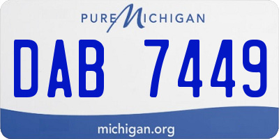 MI license plate DAB7449