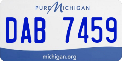 MI license plate DAB7459