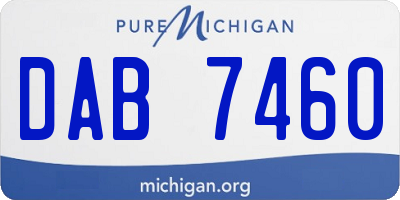 MI license plate DAB7460