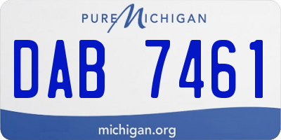 MI license plate DAB7461