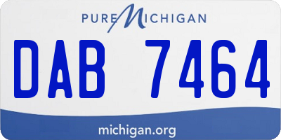 MI license plate DAB7464