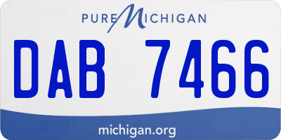 MI license plate DAB7466