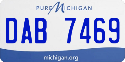 MI license plate DAB7469