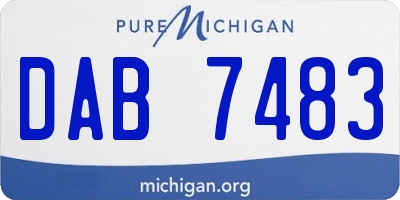 MI license plate DAB7483