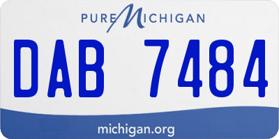 MI license plate DAB7484