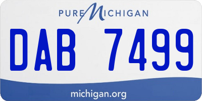 MI license plate DAB7499