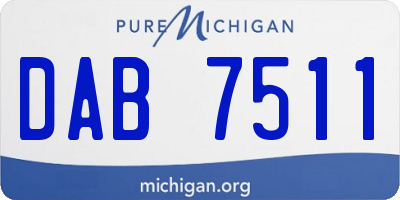 MI license plate DAB7511