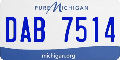 MI license plate DAB7514