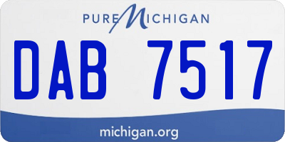 MI license plate DAB7517