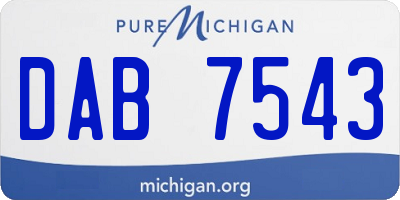 MI license plate DAB7543