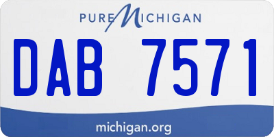 MI license plate DAB7571