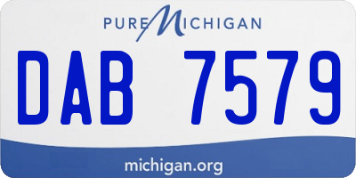 MI license plate DAB7579