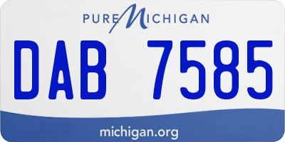 MI license plate DAB7585