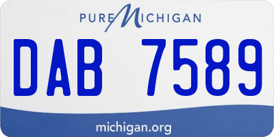 MI license plate DAB7589