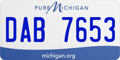 MI license plate DAB7653