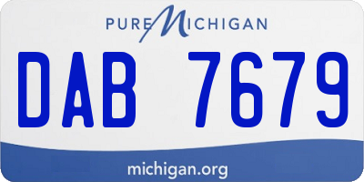 MI license plate DAB7679