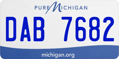 MI license plate DAB7682