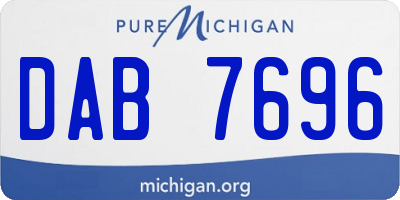 MI license plate DAB7696