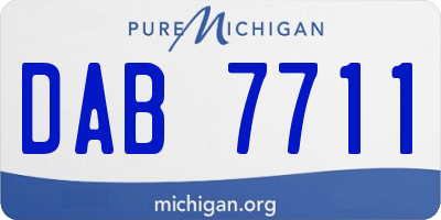 MI license plate DAB7711