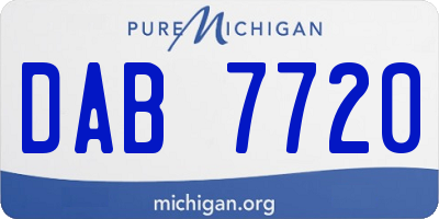 MI license plate DAB7720