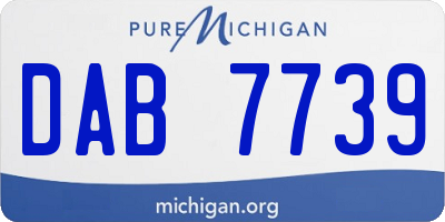 MI license plate DAB7739