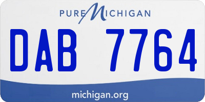 MI license plate DAB7764