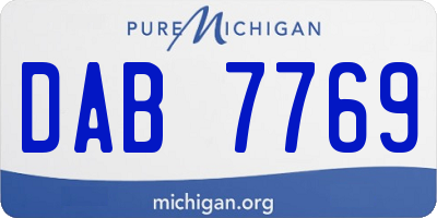 MI license plate DAB7769