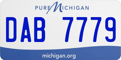 MI license plate DAB7779