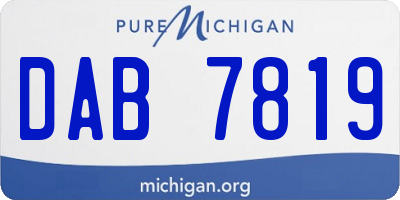MI license plate DAB7819