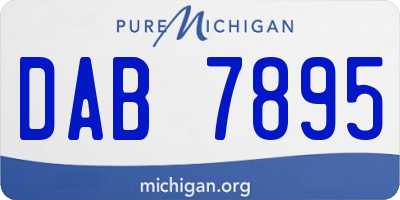 MI license plate DAB7895