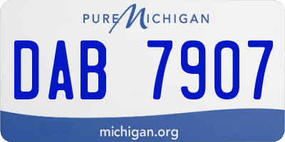MI license plate DAB7907