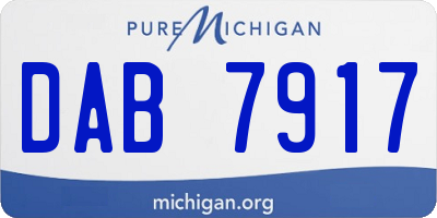 MI license plate DAB7917