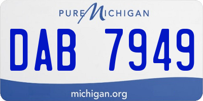 MI license plate DAB7949
