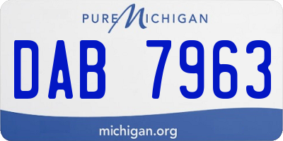 MI license plate DAB7963