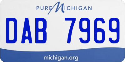 MI license plate DAB7969