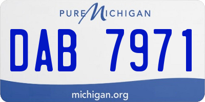 MI license plate DAB7971