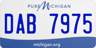 MI license plate DAB7975