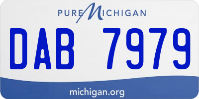MI license plate DAB7979